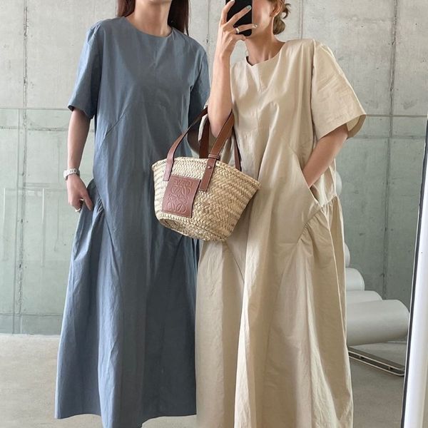 casual dresses minimalist loose big swing short-sleeved dress women french ruffle stitching temperament long skirt summer iljs, Black;gray
casual dresses minimalist loose big swing short-sleeved dress women french ruffle stitching temperament long skirt summer iljs, Black;gray