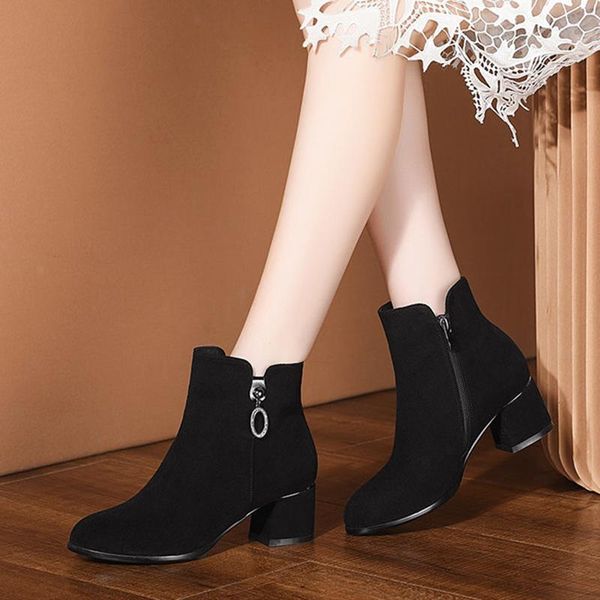 boots cresfimix women fashion autumn square heel ankle lady classic black flock boot botas de mujer a6467
boots cresfimix women fashion autumn square heel ankle lady classic black flock boot botas de mujer a6467
