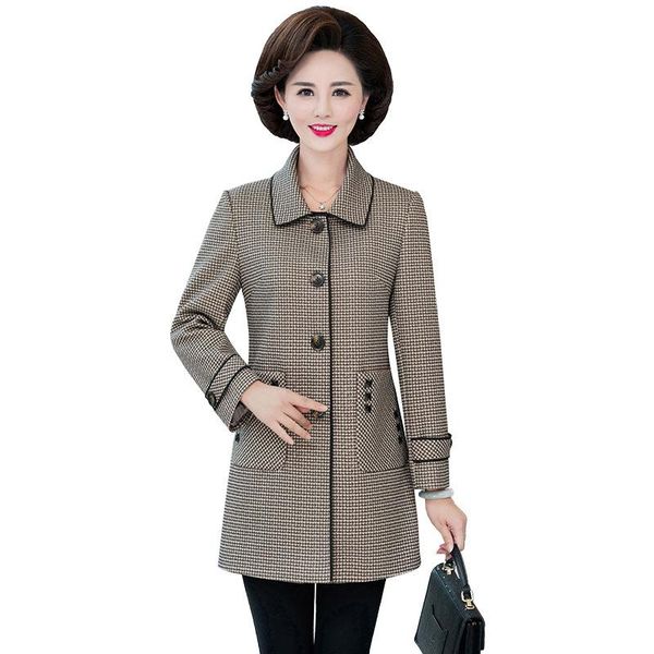 women's trench coats 2021spring autumn middle-aged women plaid coat fashion single-breasted long windbreaker mother lattice outwear plu, Tan;black
women's trench coats 2021spring autumn middle-aged women plaid coat fashion single-breasted long windbreaker mother lattice outwear plu, Tan;black