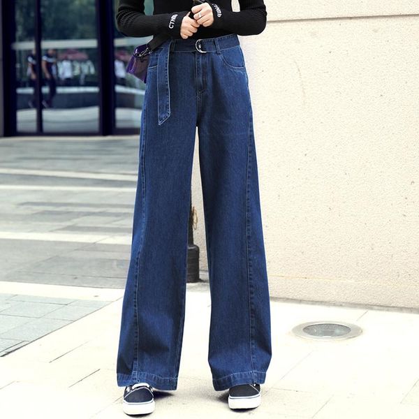 fashion women's straight pants retro jeans autumn and winter thin plus velvet thick wide-leg casual trousers, Blue
fashion women's straight pants retro jeans autumn and winter thin plus velvet thick wide-leg casual trousers, Blue