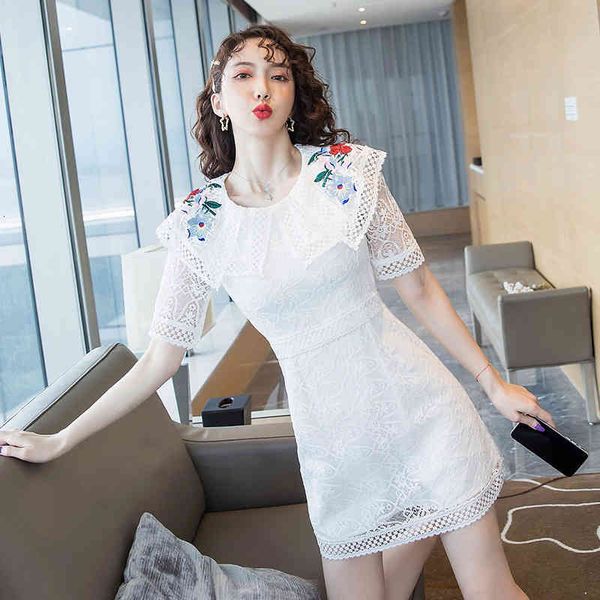 arrival style lace party mini-girl dress stylish summer temperament mini, Black;gray
arrival style lace party mini-girl dress stylish summer temperament mini, Black;gray