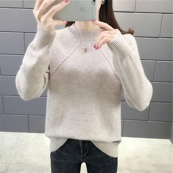 women's sweaters 2021 autumn spring basic korean style solid female casual pullovers with long sleeve o neck knitted jumpers, White;black
women's sweaters 2021 autumn spring basic korean style solid female casual pullovers with long sleeve o neck knitted jumpers, White;black