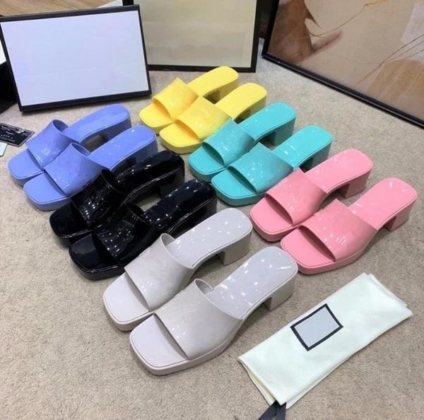 2021 women's platform letter ladies slippers bright leather sandals chunky rubber high heel fashion beach shoes, Black
2021 women's platform letter ladies slippers bright leather sandals chunky rubber high heel fashion beach shoes, Black