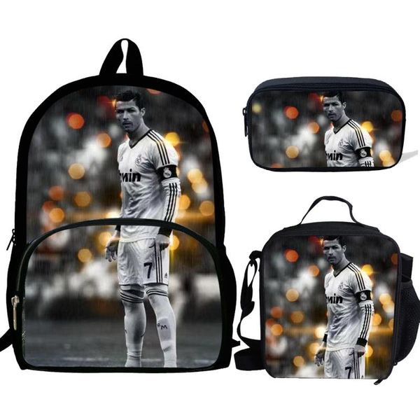 3pcs/set fashion 3d printing cr7 print teenagers girls&boys school backpacks movie kids baby book bags
3pcs/set fashion 3d printing cr7 print teenagers girls&boys school backpacks movie kids baby book bags