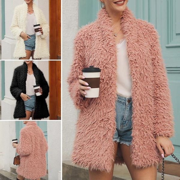 women's fur & faux women coat winter warm overcoat long jacket outerwear slim hairy streetwear plush teddy coats luxury fake, Black
women's fur & faux women coat winter warm overcoat long jacket outerwear slim hairy streetwear plush teddy coats luxury fake, Black