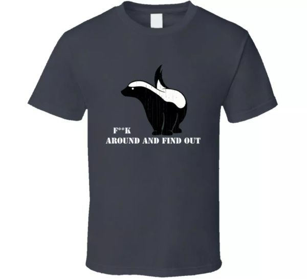 honey badger tee around and find out cartoon classic men's t shirt new, White;black
honey badger tee around and find out cartoon classic men's t shirt new, White;black