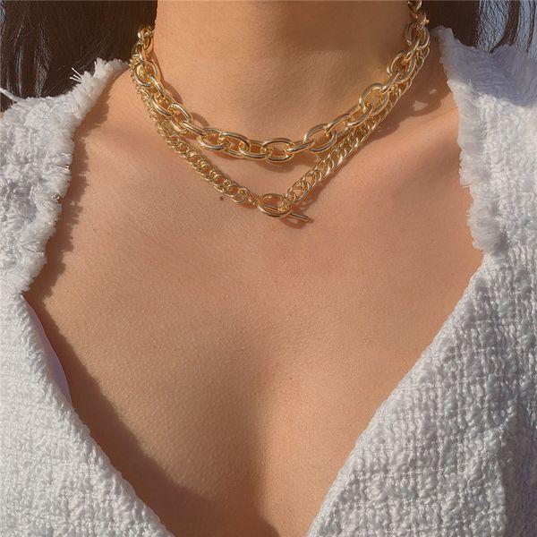 european multi layer cross thick chain hip hop metal ot buckle collarbone chains women punk alloy dress silver necklaces jewelry accessories
european multi layer cross thick chain hip hop metal ot buckle collarbone chains women punk alloy dress silver necklaces jewelry accessories