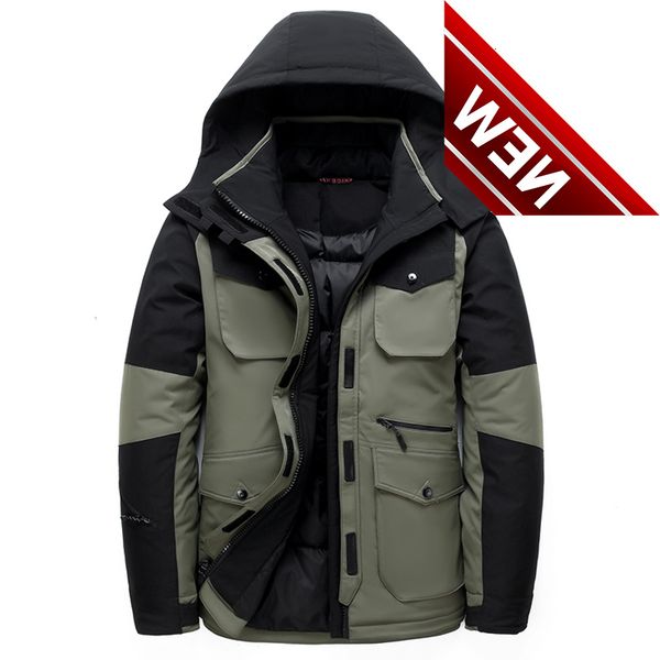 2021 brand winter 90% white duck down coat men long parkas fashion thick multi-pocket windbreaker jacket with hooded, Black
2021 brand winter 90% white duck down coat men long parkas fashion thick multi-pocket windbreaker jacket with hooded, Black
