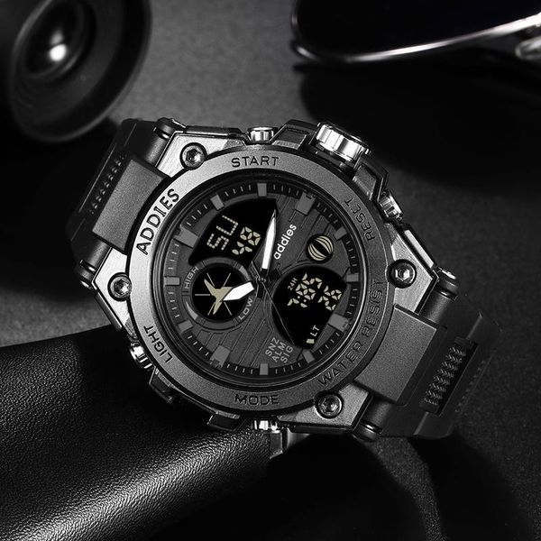 wristwatches men military digital sports watch tactical waterproof outdoor led backlight alarm multi function big analog quartz dual display, Slivery;brown
wristwatches men military digital sports watch tactical waterproof outdoor led backlight alarm multi function big analog quartz dual display, Slivery;brown
