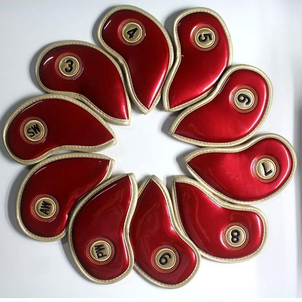 red smooth pu leather golf iron headcover waterproof protective headcovers embroidery number 10pcs/set complete set of clubs1
red smooth pu leather golf iron headcover waterproof protective headcovers embroidery number 10pcs/set complete set of clubs1