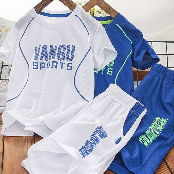 boys' suit short sleeve shorts 2-piece summer children's quick dry sports trend, White
boys' suit short sleeve shorts 2-piece summer children's quick dry sports trend, White