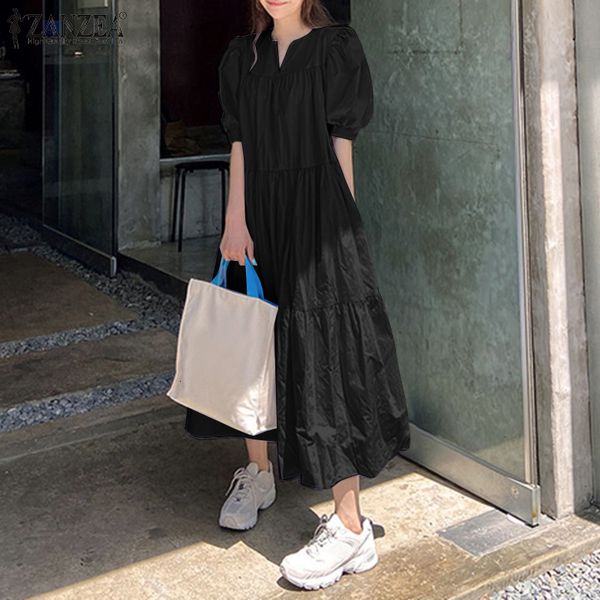 dresses elegant solid maxi dress women's summer sundress 2021 casual puff sleeve ruffle vestidos female v neck robe plus size 5xl, Black;gray
dresses elegant solid maxi dress women's summer sundress 2021 casual puff sleeve ruffle vestidos female v neck robe plus size 5xl, Black;gray
