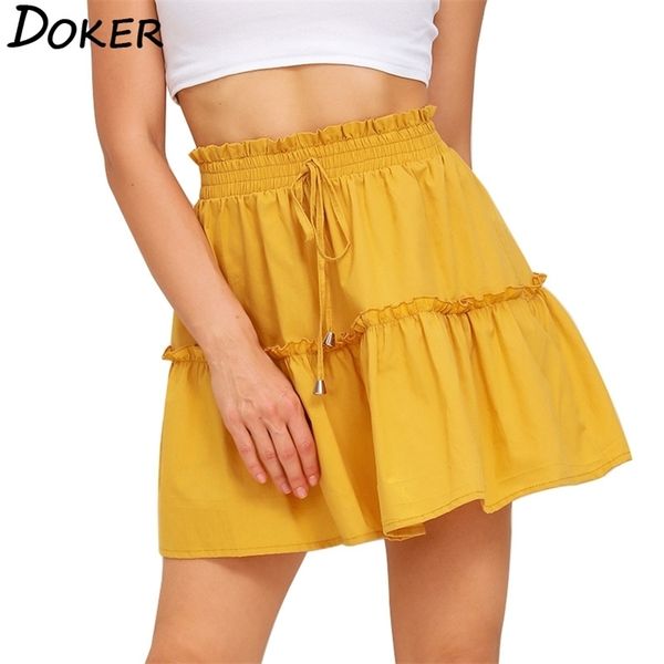 summer solid mini skirt women fashion lace-up plus size ruffle boho a line ladies high waist jupe femme 210604, Black
summer solid mini skirt women fashion lace-up plus size ruffle boho a line ladies high waist jupe femme 210604, Black