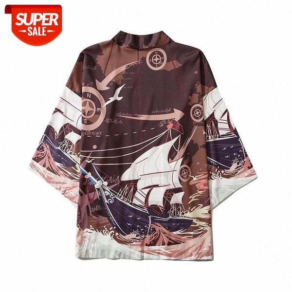 chinese style printed three-quarter sleeves robe japanese ukiyo-e kimono men's and women's shirt #9x5d, White;black
chinese style printed three-quarter sleeves robe japanese ukiyo-e kimono men's and women's shirt #9x5d, White;black