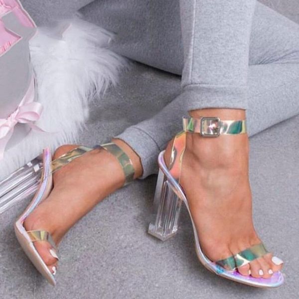 dress shoes summer transparent heels women sandals pvc clear woman ankle brand high big size35-43 talon femme, Black
dress shoes summer transparent heels women sandals pvc clear woman ankle brand high big size35-43 talon femme, Black