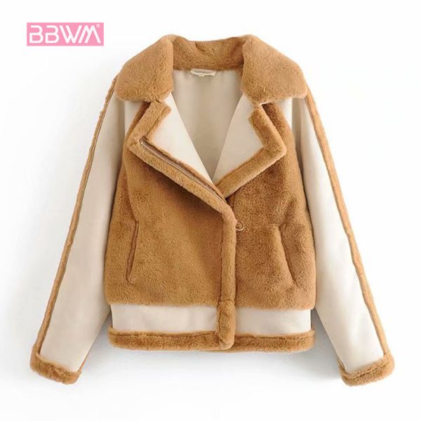 winter women's korean version of the self-cultivation fur one warm suede fur stitching lapel female jacket short 210507, Black
winter women's korean version of the self-cultivation fur one warm suede fur stitching lapel female jacket short 210507, Black