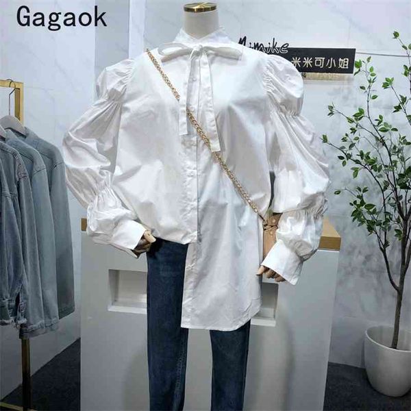 streetwear fashion long shirt women spring autumn solid stand puff sleeve loose chic wild and blouses k3942 210531, White
streetwear fashion long shirt women spring autumn solid stand puff sleeve loose chic wild and blouses k3942 210531, White