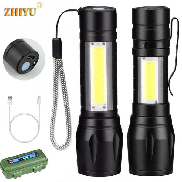 flashlights torches portable mini led xpe cob with 3 modes rechargeable zoom light waterproof camping 
flashlights torches portable mini led xpe cob with 3 modes rechargeable zoom light waterproof camping