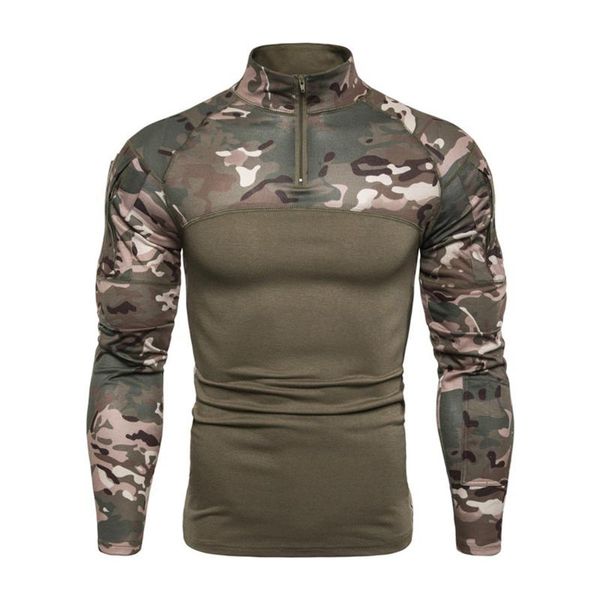 men's t-shirts patchwork long-sleeved slim-fit camouflage casual stand-up collar capless autumn youth tactical zipper t-shirt, White;black
men's t-shirts patchwork long-sleeved slim-fit camouflage casual stand-up collar capless autumn youth tactical zipper t-shirt, White;black