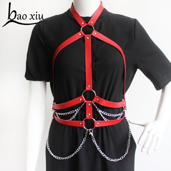 belts fashion suspenders leather for women harajuku goth adjustable bondage holographic metal tassel chain harness corset belt, Black;brown
belts fashion suspenders leather for women harajuku goth adjustable bondage holographic metal tassel chain harness corset belt, Black;brown