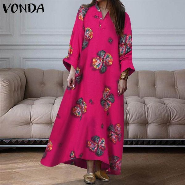 dresses 2021 vonda elegant women printed floral casual long sleeve dress plus size bohemian sundress party vestidos femme robe, Black;gray
dresses 2021 vonda elegant women printed floral casual long sleeve dress plus size bohemian sundress party vestidos femme robe, Black;gray