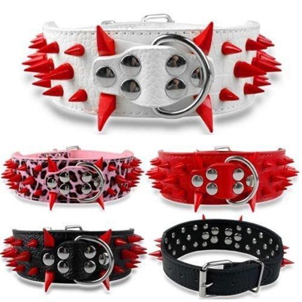 domineering pu leather spike studded dog collar red rivet anti bite for big pitbull pets accessories pet supplies collars & leashes
domineering pu leather spike studded dog collar red rivet anti bite for big pitbull pets accessories pet supplies collars & leashes