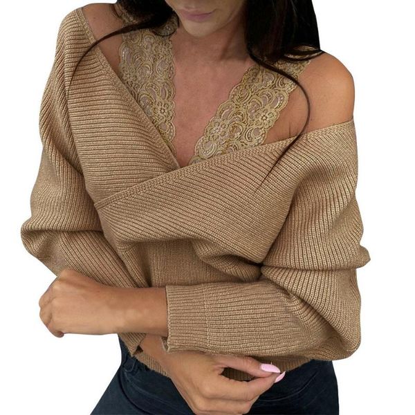 women's sweaters 2021 plus size women sweater vest long sleeve off shoulder lace strap jumpers spring winter knit streetwear, White;black
women's sweaters 2021 plus size women sweater vest long sleeve off shoulder lace strap jumpers spring winter knit streetwear, White;black
