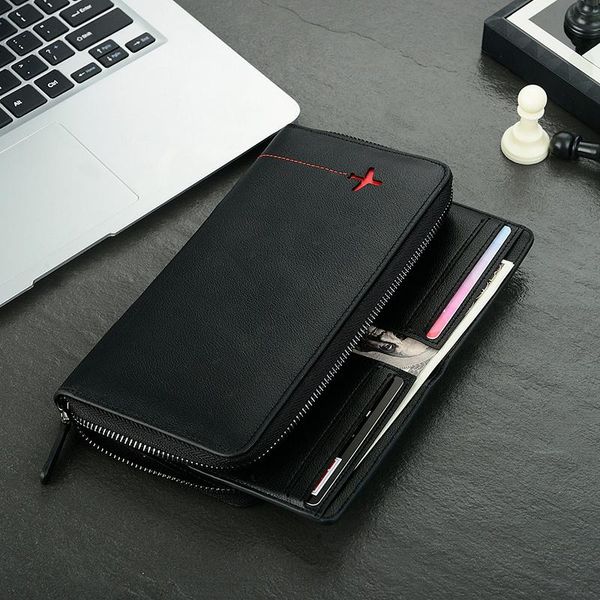 men wallets small handbags mens business wallet holder rfid male clutch purse money bag cow leather, Red;black 
men wallets small handbags mens business wallet holder rfid male clutch purse money bag cow leather, Red;black