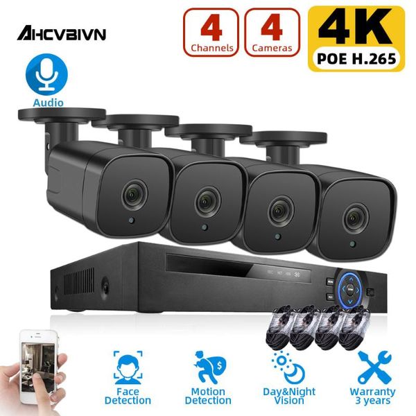 ultra poe ip security cameras cctv kit h.265 nvr with 8*8mp weatherproof audio record video surveillance system xmeye wireless camera kits
ultra poe ip security cameras cctv kit h.265 nvr with 8*8mp weatherproof audio record video surveillance system xmeye wireless camera kits