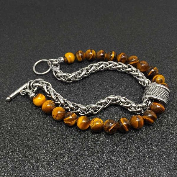 beaded, strands tiger eye bracelets mens stainless steel natural stone beads bracelet hip hop charm chain male accessories wholesale, Black
beaded, strands tiger eye bracelets mens stainless steel natural stone beads bracelet hip hop charm chain male accessories wholesale, Black