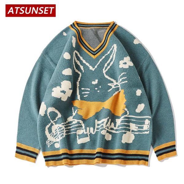 men's sweaters atsunset cartoon draw embroidery sweater harajuku retro style knitted autumn and winter cotton pullover, White;black
men's sweaters atsunset cartoon draw embroidery sweater harajuku retro style knitted autumn and winter cotton pullover, White;black