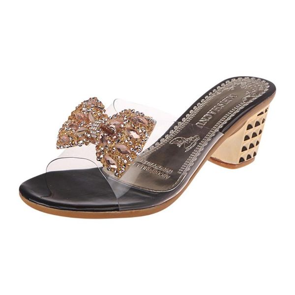 sagace women sandals summer ladies bow tie shoes rhinestone wild transparent slippers exquisite high-heeled, Black
sagace women sandals summer ladies bow tie shoes rhinestone wild transparent slippers exquisite high-heeled, Black