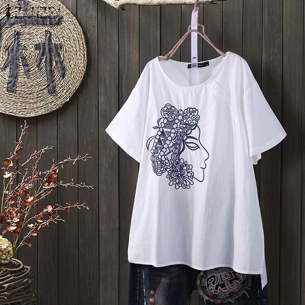 blouses plus size summer embroidery women blouse 2021 female short sleeve shirts casual solid o-neck loose streetwear 5xl, White
blouses plus size summer embroidery women blouse 2021 female short sleeve shirts casual solid o-neck loose streetwear 5xl, White