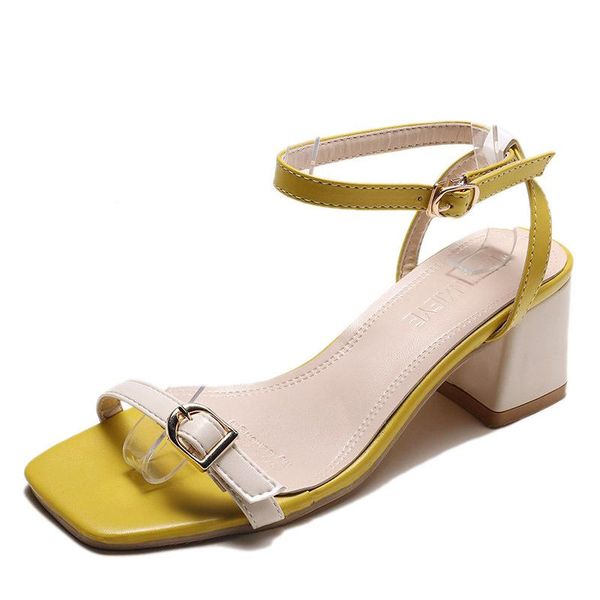 dress shoes sandals women 2021 summer casual buckle strap mixed colors square heel fashion mid sandal woman, Black
dress shoes sandals women 2021 summer casual buckle strap mixed colors square heel fashion mid sandal woman, Black