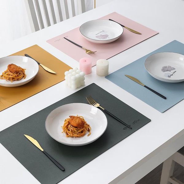 mats & pads cilected nordic simple artificial leather placemat pu soft waterproof and oil proof cutlery insulation pad home table decor 4pcs
mats & pads cilected nordic simple artificial leather placemat pu soft waterproof and oil proof cutlery insulation pad home table decor 4pcs