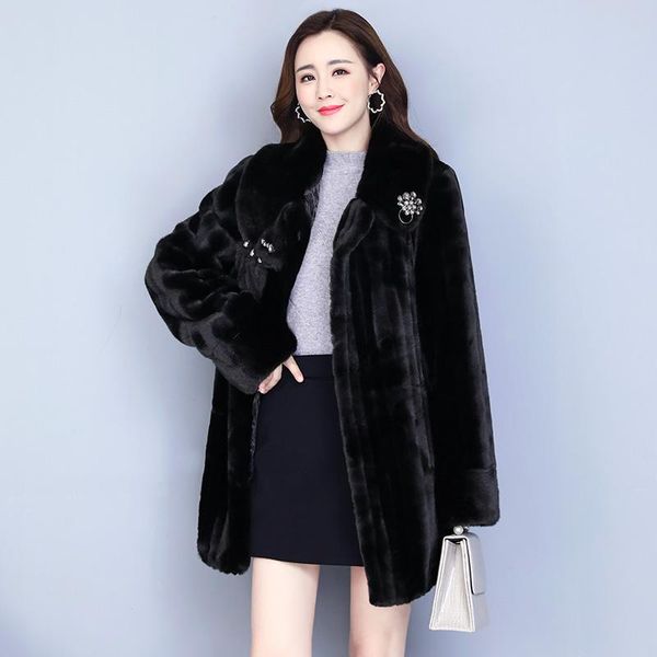 women's fur & faux coat whole fattening to increase the otter jacket in long, Black
women's fur & faux coat whole fattening to increase the otter jacket in long, Black