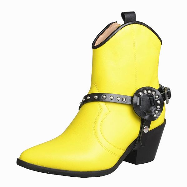 boots square heel short booties pointed toe zip up cow leather shoes chunky heels western rivet fashion casual fall winter, Black
boots square heel short booties pointed toe zip up cow leather shoes chunky heels western rivet fashion casual fall winter, Black