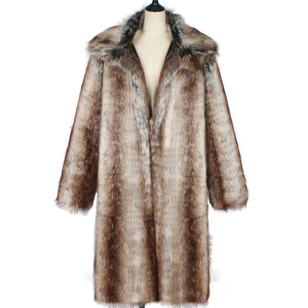 men's long thick stripe yellow and white mink coat high-quality stand-up collar retro comfortable windproof and warm fashion travel com, Black
men's long thick stripe yellow and white mink coat high-quality stand-up collar retro comfortable windproof and warm fashion travel com, Black