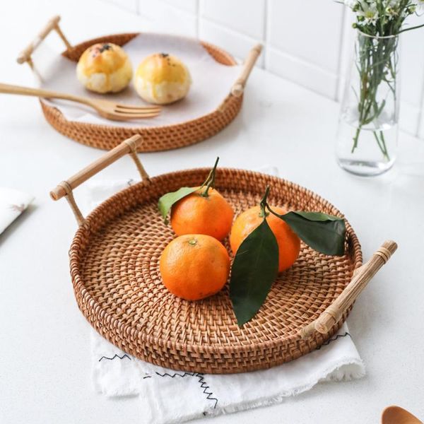 storage baskets rattan handwoven round high wall severing tray food platters plate over handles for kitchen living room drink snack tea
storage baskets rattan handwoven round high wall severing tray food platters plate over handles for kitchen living room drink snack tea