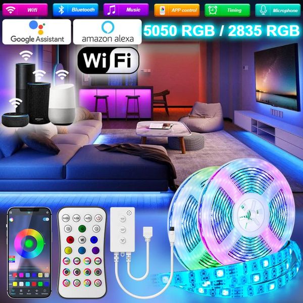strips 5m-30m wifi led strip lights bluetooth rgb light smd 2835 flexible waterproof tape diode alexa phone control dc adapter
strips 5m-30m wifi led strip lights bluetooth rgb light smd 2835 flexible waterproof tape diode alexa phone control dc adapter