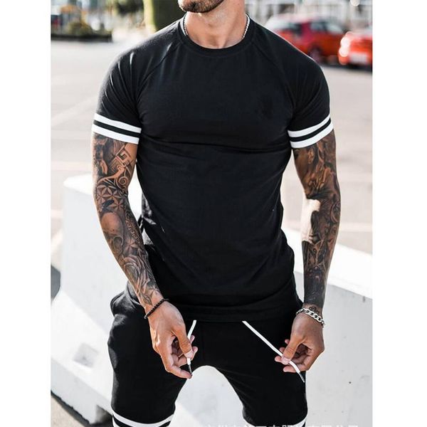 men's tracksuits two piece summer tracksuit set men outfits sportswear short sleeve striped t-shirt and shorts suit for fashion clothin, Gray
men's tracksuits two piece summer tracksuit set men outfits sportswear short sleeve striped t-shirt and shorts suit for fashion clothin, Gray