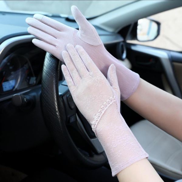 five fingers gloves cool lace ladies fashion summer long silk thin anti-ultraviolet driving touch screen mittens, Blue;gray
five fingers gloves cool lace ladies fashion summer long silk thin anti-ultraviolet driving touch screen mittens, Blue;gray
