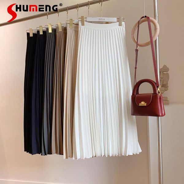skirts 2021 spring and summer elegant solid color pleated skirt women's high waist slimming long a- line ladies, Black
skirts 2021 spring and summer elegant solid color pleated skirt women's high waist slimming long a- line ladies, Black