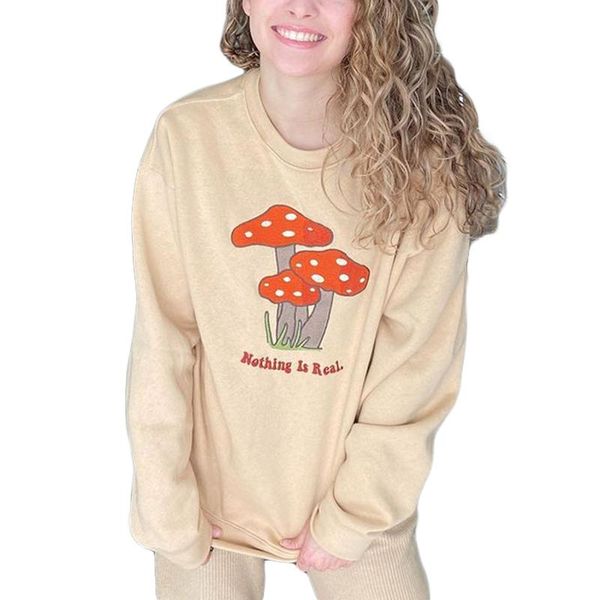 women's hoodies & sweatshirts women’s mushroom pattern pullover , long sleeve round neck loose 2021 fashion, Black
women's hoodies & sweatshirts women’s mushroom pattern pullover , long sleeve round neck loose 2021 fashion, Black