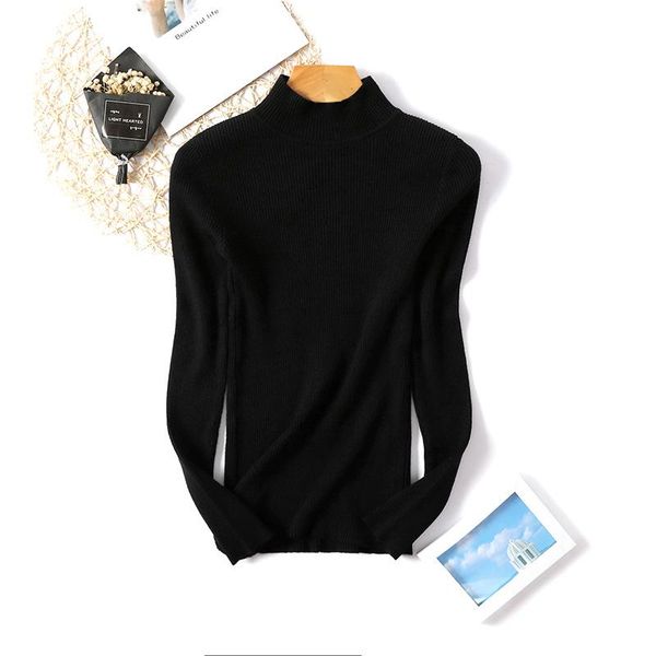 autumn winter women pullovers sweater knitted elasticity casual jumper fashion slim turtleneck warm female sweaters women's, White;black
autumn winter women pullovers sweater knitted elasticity casual jumper fashion slim turtleneck warm female sweaters women's, White;black