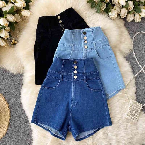 women's shorts fashion casual design high waist denim shorts womens summer single-breasted denim women mrjp, White;black
women's shorts fashion casual design high waist denim shorts womens summer single-breasted denim women mrjp, White;black
