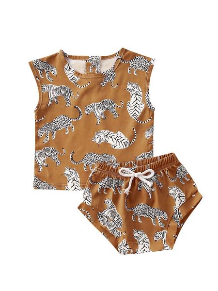 clothing sets baby & children's 0-24m infant girls animal printed outfits, round neck sleeveless tank + elastic short pant 2 pcs, White
clothing sets baby & children's 0-24m infant girls animal printed outfits, round neck sleeveless tank + elastic short pant 2 pcs, White