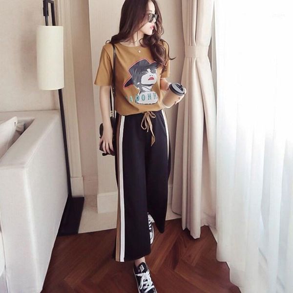 two piece dress autumn summer 2021 tracksuit 2 set mulher short sleeve +split wide leg pants sporting suit casual women clothes, White
two piece dress autumn summer 2021 tracksuit 2 set mulher short sleeve +split wide leg pants sporting suit casual women clothes, White
