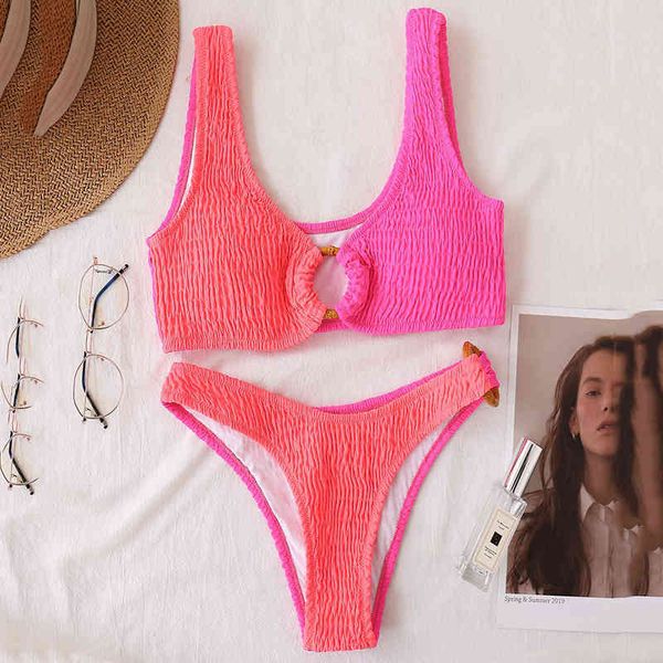 new patchwork pleated wrinkled female swimsuit women swimwear two-piece bikini set rings bather push up bathing suit swimin
new patchwork pleated wrinkled female swimsuit women swimwear two-piece bikini set rings bather push up bathing suit swimin