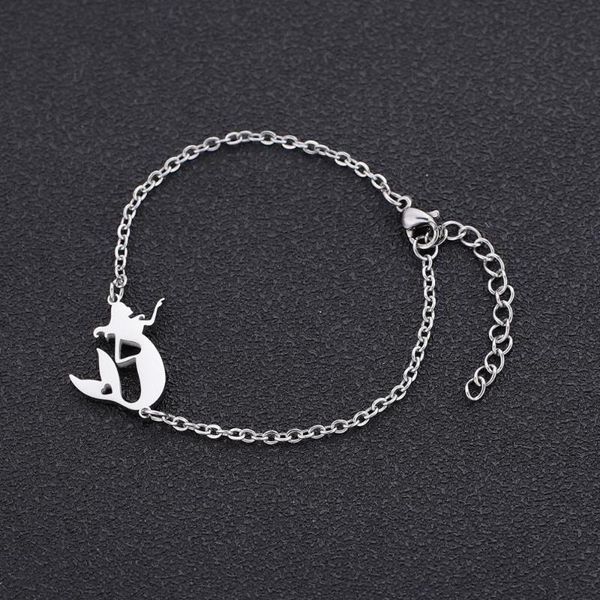 link, chain woman sliver color beads dolphin tail pendant charm bracelet mermaid link for women jewelry gift, Black
link, chain woman sliver color beads dolphin tail pendant charm bracelet mermaid link for women jewelry gift, Black